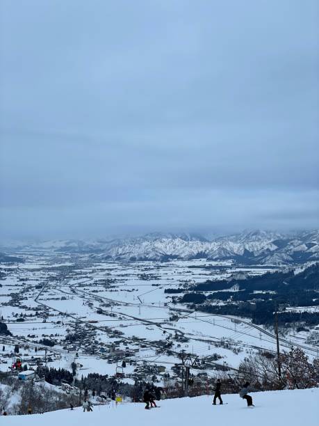 Snow Mountain Scenery stock photo