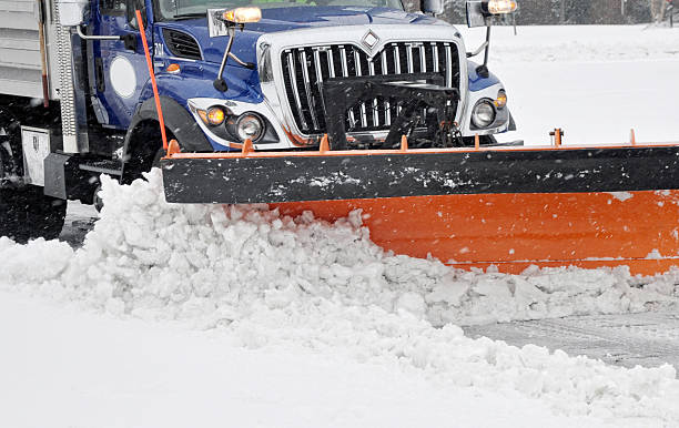 Snow plow stock photo