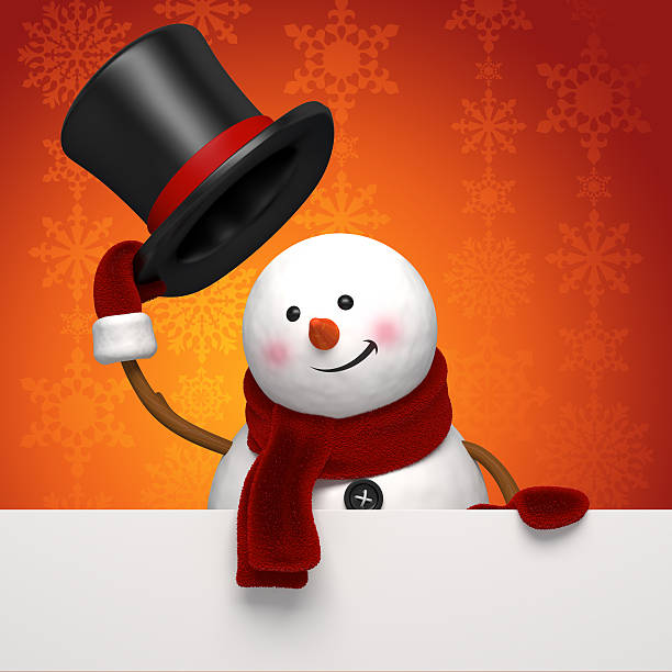 snowman greeting banner  hats off to you stock pictures, royalty-free photos & images