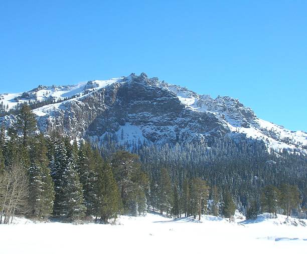 Snowy Mountain, Sierra Nevada stock photo