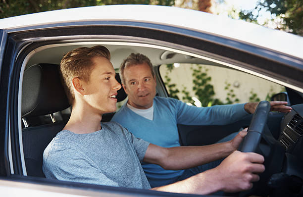 so are you ready for your first driving lesson? - rijschool stockfoto's en -beelden