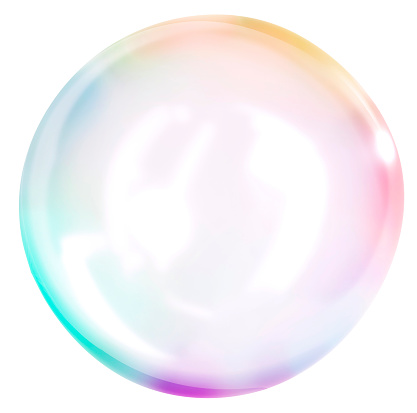 Soap bubble 3d rendering