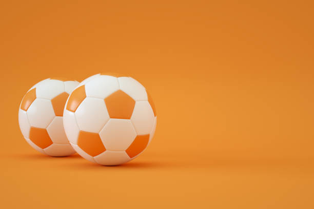 Soccer Ball Minimal Background 3d rendering of Soccer Ball, Minimal Background. football euro stock pictures, royalty-free photos & images