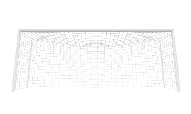 Soccer Goal Post Isolated stock photo