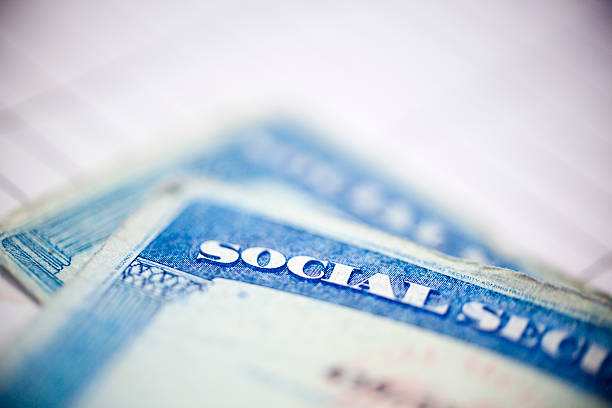 Social security card stock photo