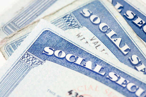 Social security cards stock photo