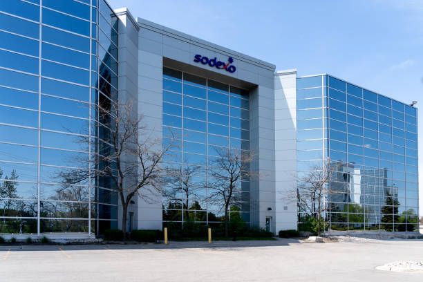 Burlington, Ontario, Canada - May 15, 2021: Sodexo Canada Corporate office in Burlington, Ontario, Canada. stock photo