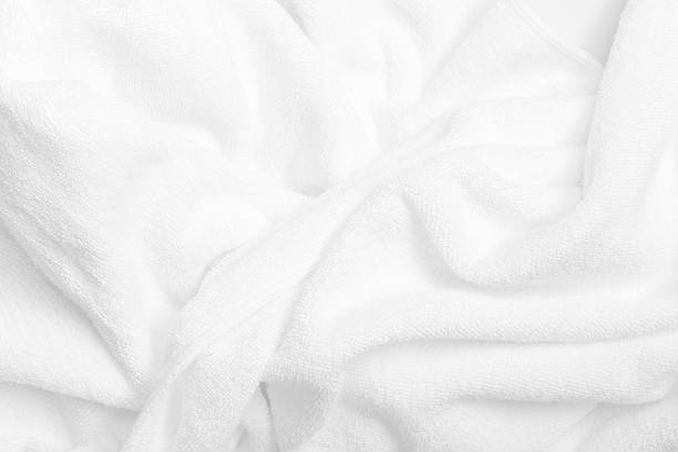 Soft focus of White Towel texture close up stock photo