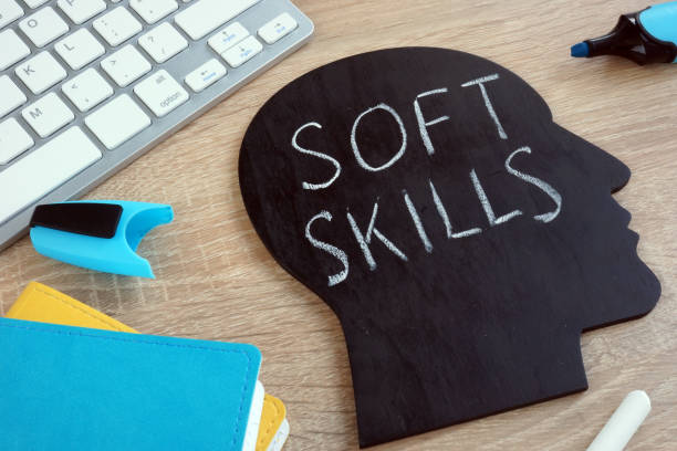 Soft skills written on a blackboard with the shape of a head. Soft skills written on a blackboard with the shape of a head. softness stock pictures, royalty-free photos & images