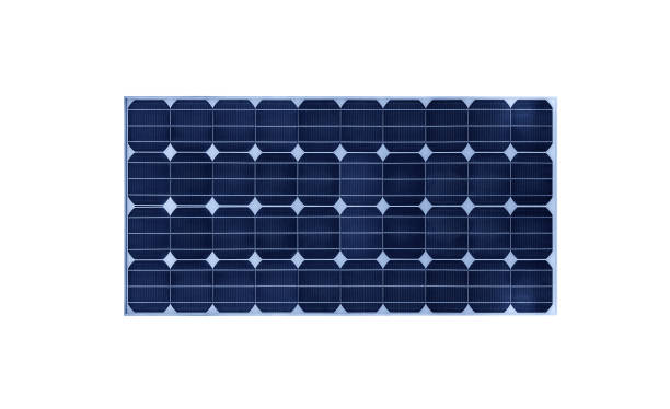 solar battery isolated on white background. - solar panels imagens e fotografias de stock