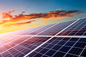 istock Solar power panels and natural landscape in sunny summer,China 1288630738