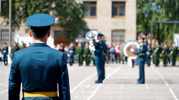festivallerde askerler - russian army stok fotoğraflar ve resimler