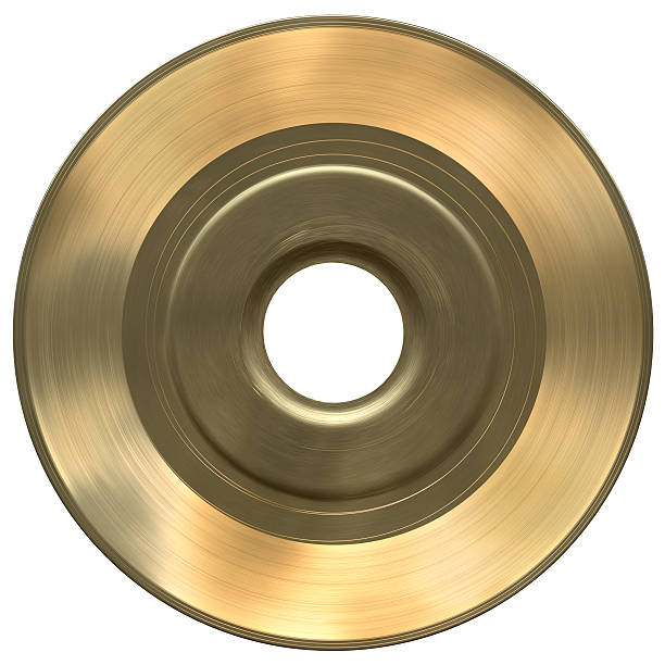 Solid Gold 45 with Clipping Path stock photo