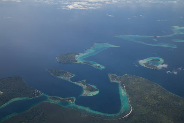 Solomon Islands Aerial View stock photo