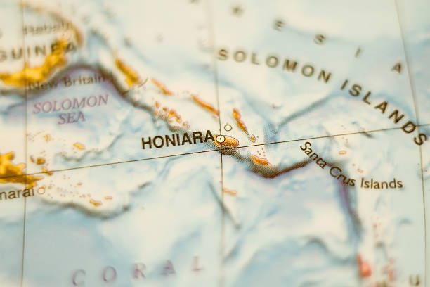 Solomon Islands country map . stock photo