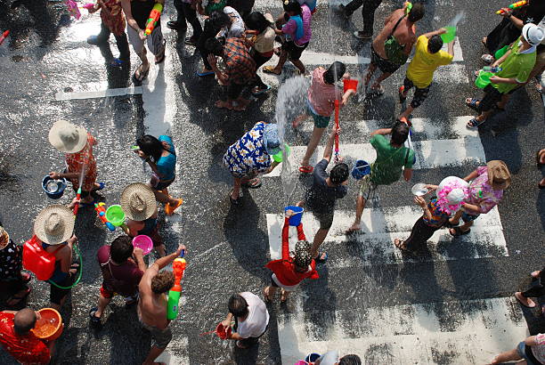 Songkran Festival, Chiang Mai, Thailand stock photo