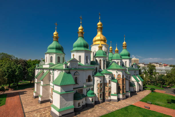 Sophia Cathedral arial stock photo