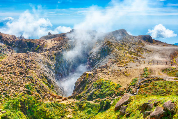 Soufriere volcano stock photo