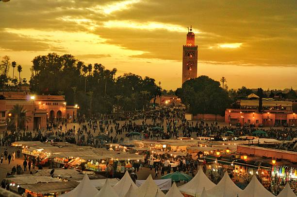 Souk of marrakech Djemaa El Fna Square. The most famous place in Marrakech. souk stock pictures, royalty-free photos & images