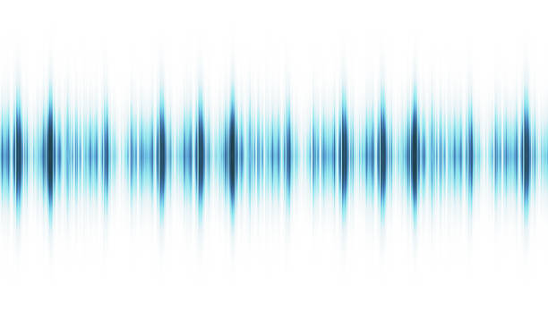 sound wave, isoliert auf weißem hintergrund - frequenz stock-fotos und bilder