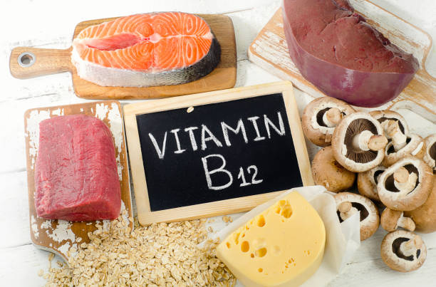 Sources of Vitamin B12 (Cobalamin). Sources of Vitamin B12 (Cobalamin). Healthy food. liver offal photos stock pictures, royalty-free photos & images