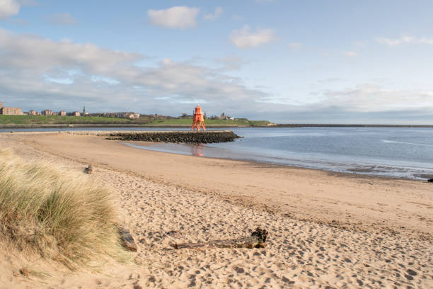 South Shields beach in the North East of England stock photo