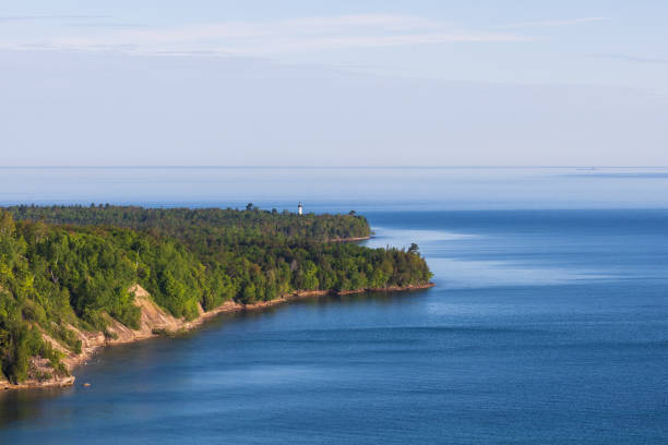 South shoreline of the Lake Superior stock photo