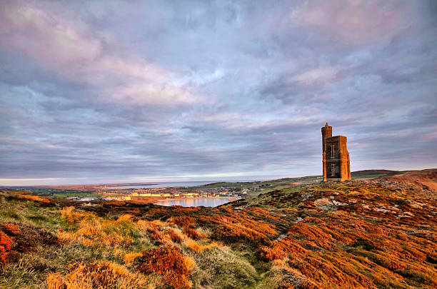 South - the Isle of Man with Milner Tower stock photo