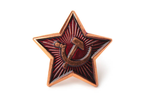 Hammer and Sickle design Soviet Star pin badge USSR Russia Russian 