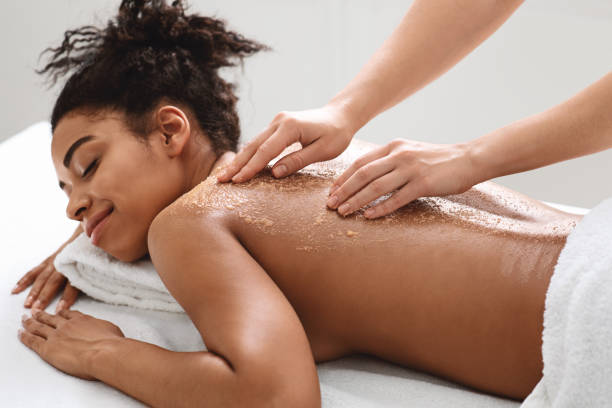 261 Treating Her Back To A Sea Salt Scrub Stock Photos, Pictures & Royalty-Free Images - iStock