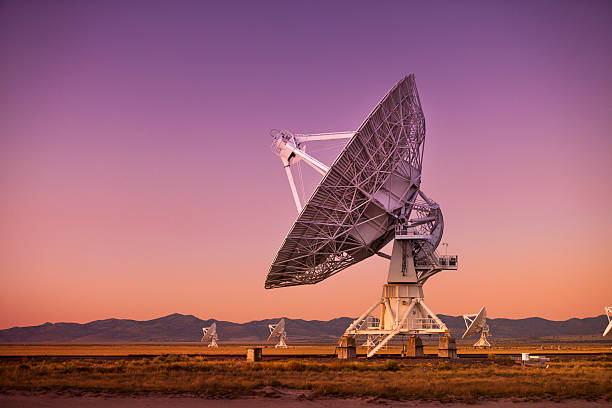 Space observatory signal search stock photo
