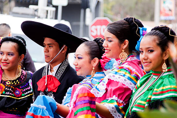 San Diego, USA - May 5, 2013: Spanish Dancers posing for the crowd at the 10th Annual Cinco de Mayo Festival in Old Town, San Diego, California, USA.  Old Town, San Diego is a public park and the festival is a free event.