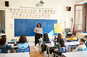 istock Spanish-Speaking School Children Interacting with Instructor 1354158709