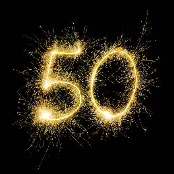 Sparkling Celebration Number Fifty stock photo
