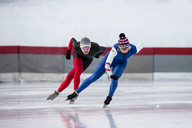 Speed Skating stock photo