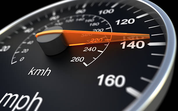 Speedometer 3d illustration. slow motion stock pictures, royalty-free photos & images