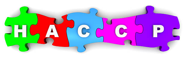 haccp abreviatura sobre os'puzzles' - haccp imagens e fotografias de stock