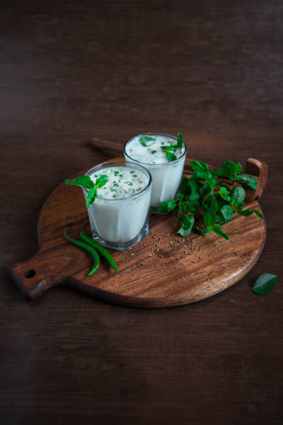 Spiced buttermilk, Indian traditional summer drink Indian beverage drink in summer time, made of yogurt. buttermilk stock pictures, royalty-free photos & images