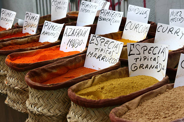 Spices in andalousia shop, Spain  cordoba spain stock pictures, royalty-free photos & images