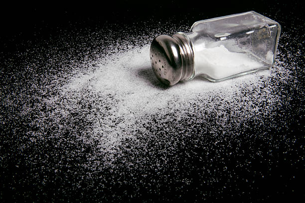 spilled salt stock photo