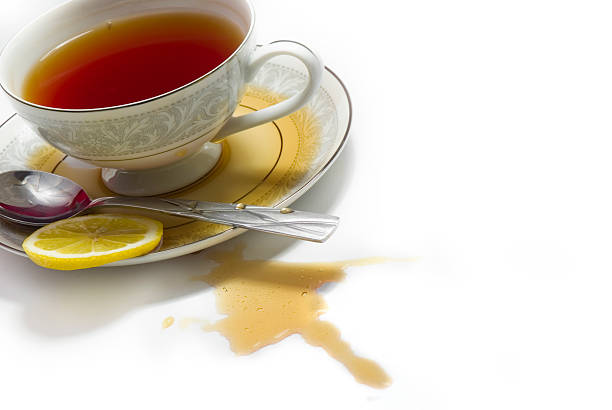 Spilled Tea stock photo