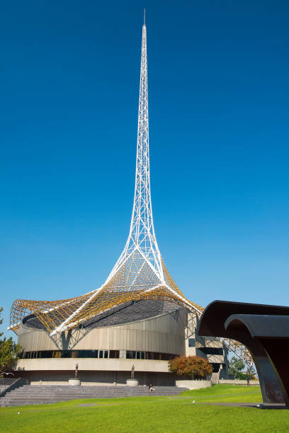 spire of the Arts Centre Melbourne, Australia Melbourne, Australia - May 01, 2018: spire of the Arts Centre Melbourne, known as the Victorian Arts Centre, located in the central Melbourne suburb of Southbank in Victoria, Australia arts centre melbourne stock pictures, royalty-free photos & images