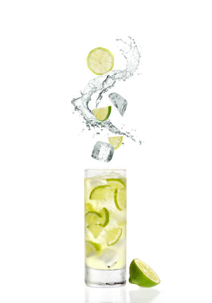 splash and cocktail stock photo