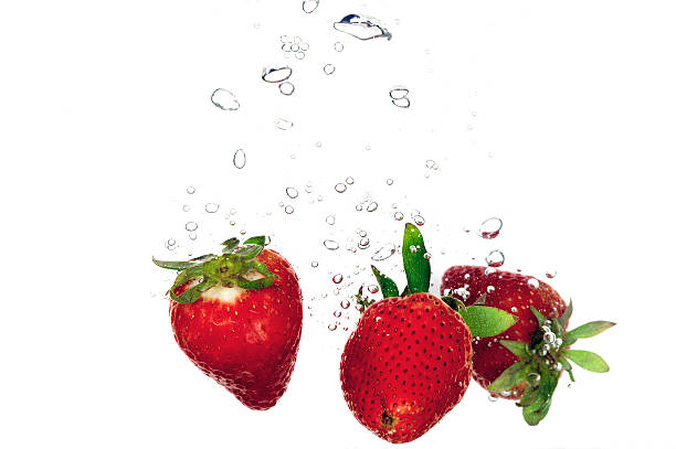 Splashing fruit stock photo