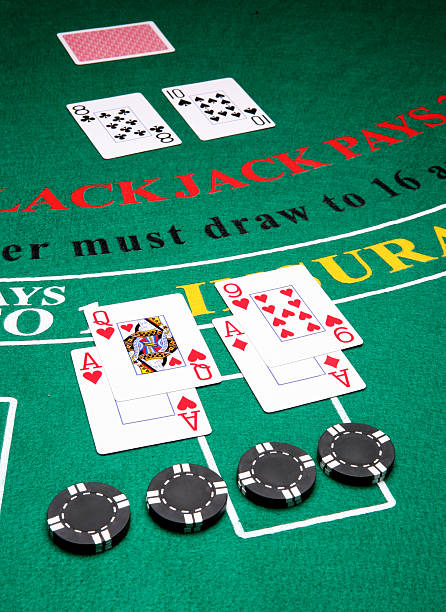 Splitting in Blackjack stock photo