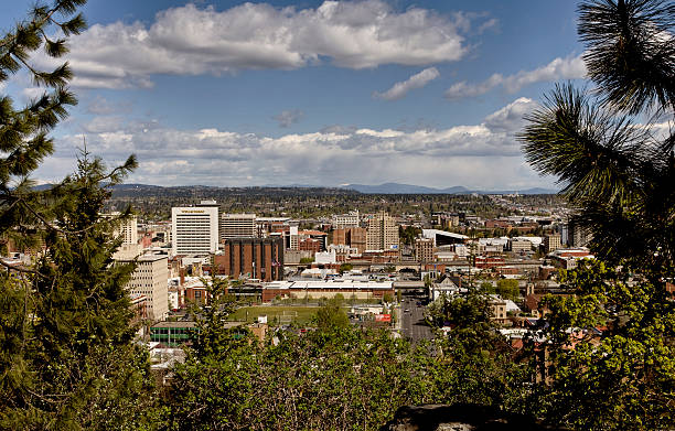 Spokane City Washington stock photo