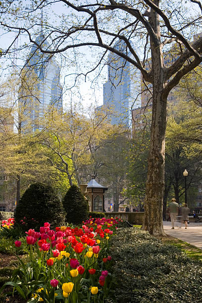 Spring at Rittenhouse square stock photo