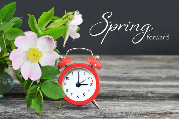 Spring forward. Summer time change. Spring forward. Summer time change. daylight saving time stock pictures, royalty-free photos & images