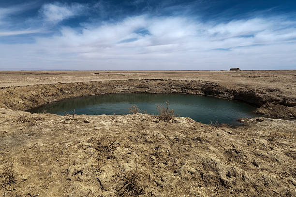 Spring Water in Desert stock photo