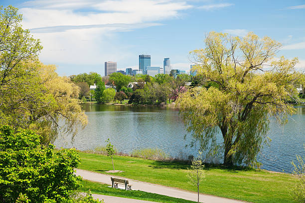 Springtime view in Minneapolis, Minnesota. stock photo